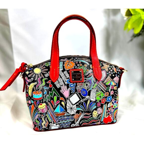 Dooney & Bourke Whimsy Ruby Bitzy Satchel PRISTINE Condition - Picture 1 of 16